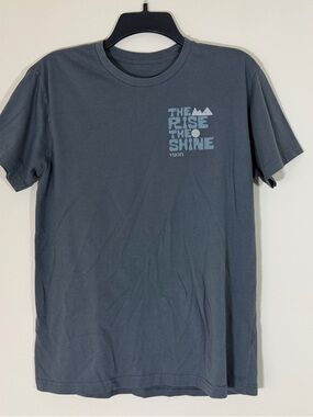 Vuori Mens Gray The Rise The Shine Graphic T Shirt Tee M Short Sleeve Crewneck